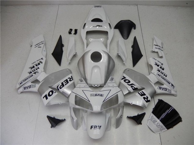 Argent Blanc Noir Repsol Carénage Moto CBR 600 RR 03-04 Argent Blanc Noir Repsol Carénage Moto CBR 600 RR 03-04