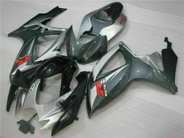 Argent Noir Carénage Moto GSXR 600 / 750 K6 06-07 Argent Noir Carénage Moto GSXR 600 / 750 K6 06-07