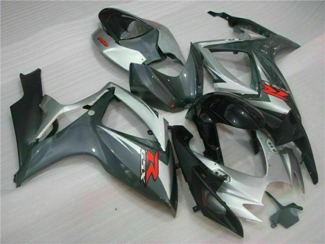 Argent Noir Carénage Moto GSXR 600 / 750 K6 06-07 Argent Noir Carénage Moto GSXR 600 / 750 K6 06-07