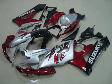 Argent Rouge Carénage Moto GSXR 1000 K5 05-06