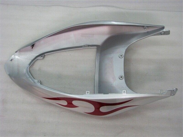 Argent Rouge Flamme Carénage Moto ZX6R 05-06 Argent Rouge Flamme Carénage Moto ZX6R 05-06