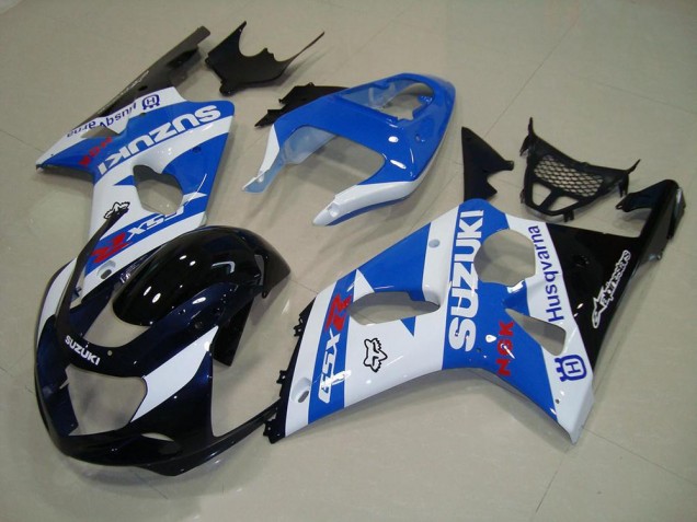Blakc Bleu Blanc Carénage Moto GSXR 1000 K1 00-02 Blakc Bleu Blanc Carénage Moto GSXR 1000 K1 00-02