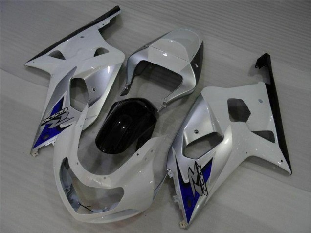 Blanc Argent Carénage Moto GSXR 600 / 750 K1 K2 K3 01-03 Blanc Argent Carénage Moto GSXR 600 / 750 K1 K2 K3 01-03