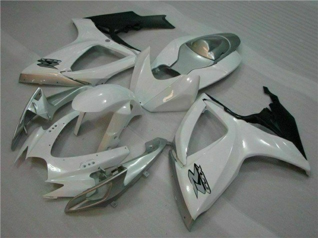 Blanc Argent Carénage Moto GSXR 600 / 750 K6 06-07 Blanc Argent Carénage Moto GSXR 600 / 750 K6 06-07
