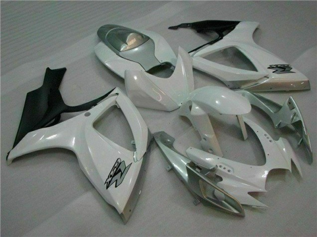 Blanc Argent Carénage Moto GSXR 600 / 750 K6 06-07 Blanc Argent Carénage Moto GSXR 600 / 750 K6 06-07