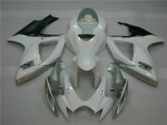 Blanc Argent Carénage Moto GSXR 600 / 750 K6 06-07 Blanc Argent Carénage Moto GSXR 600 / 750 K6 06-07