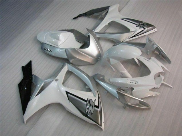 Blanc Argent Carénages Moto GSXR 600 / 750 K6 06-07 Blanc Argent Carénages Moto GSXR 600 / 750 K6 06-07
