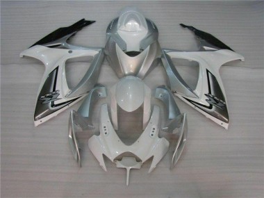 Blanc Argent Carénages Moto GSXR 600 / 750 K6 06-07
