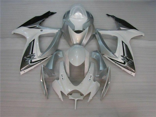 Blanc Argent Carénages Moto GSXR 600 / 750 K6 06-07 Blanc Argent Carénages Moto GSXR 600 / 750 K6 06-07