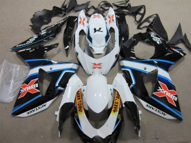 Blanc Bleu Brux Dark Dog Carénage Moto GSXR 1000 K9 09-16