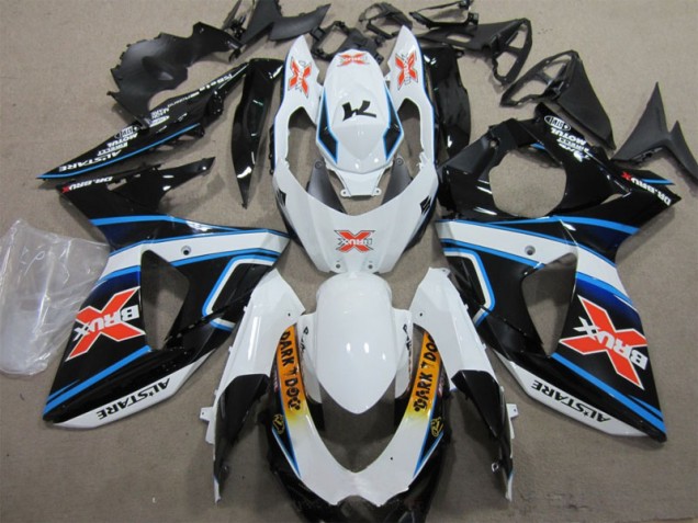 Blanc Bleu Brux Dark Dog Carénage Moto GSXR 1000 K9 09-16