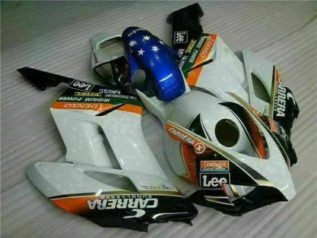 Blanc Bleu Carénage Moto CBR 1000 RR 04-05 Blanc Bleu Carénage Moto CBR 1000 RR 04-05