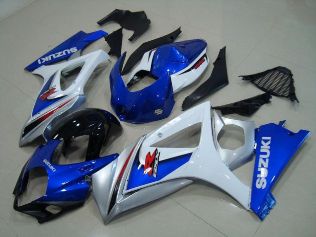 Blanc Bleu Carénage Moto GSXR 1000 K7 07-08 Blanc Bleu Carénage Moto GSXR 1000 K7 07-08