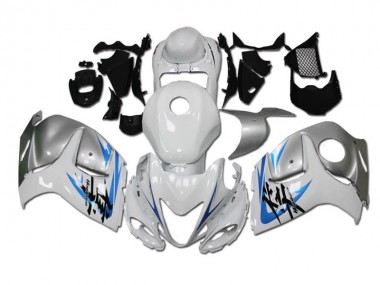 Blanc Bleu Carénage Moto GSXR 1300 Hayabusa 08-19