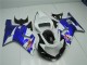 Blanc Bleu Carénage Moto GSXR 600 / 750 K1 K2 K3 01-03 Blanc Bleu Carénage Moto GSXR 600 / 750 K1 K2 K3 01-03