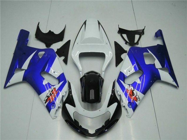 Blanc Bleu Carénage Moto GSXR 600 / 750 K1 K2 K3 01-03 Blanc Bleu Carénage Moto GSXR 600 / 750 K1 K2 K3 01-03