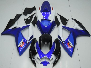 Blanc Bleu Carénage Moto GSXR 600 / 750 K6 06-07