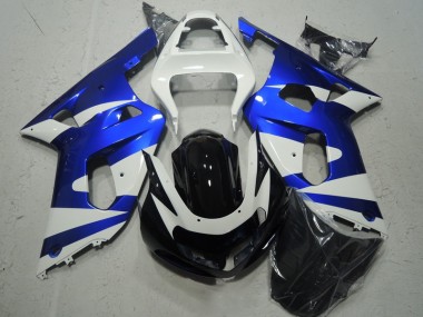 Blanc Bleu Carénage Moto GSXR 600 K1 K2 K3 01-03
