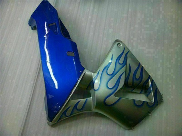 Blanc Bleu Flamme Carénage Moto CBR 600 RR 05-06