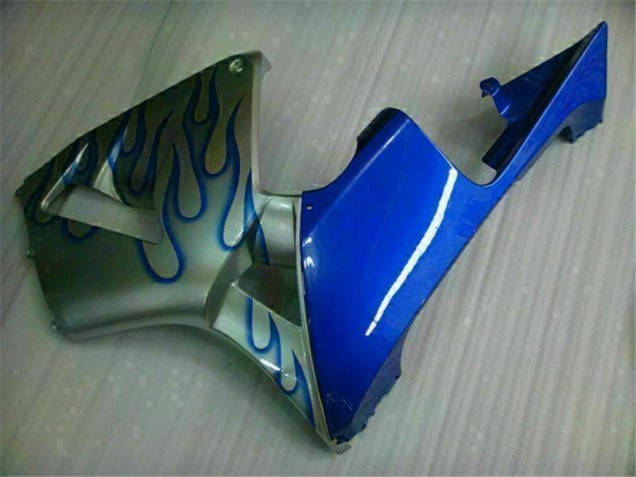 Blanc Bleu Flamme Carénage Moto CBR 600 RR 05-06