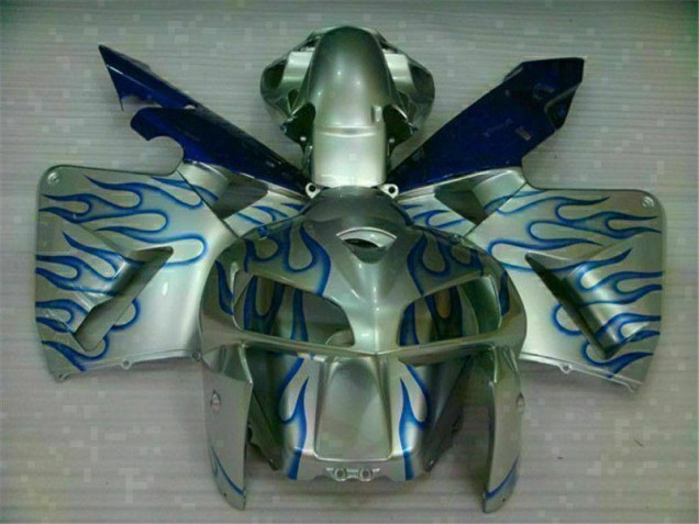 Blanc Bleu Flamme Carénage Moto CBR 600 RR 05-06