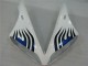 Blanc Bleu Flamme Carénage Moto R1 04-06