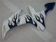 Blanc Bleu Flamme Carénage Moto R1 04-06
