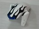 Blanc Bleu Flamme Carénage Moto R1 04-06