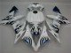 Blanc Bleu Flamme Carénage Moto R1 04-06
