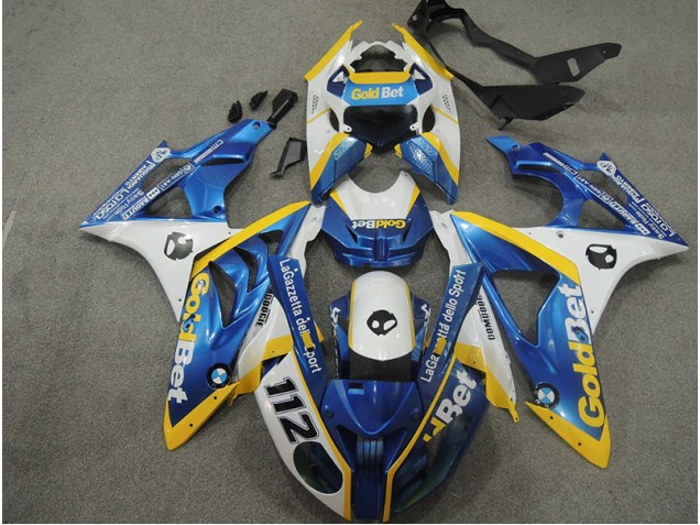 Blanc Bleu GoldBet 112 Carénage Moto S1000RR 09-14