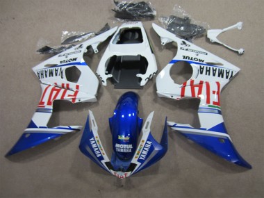Blanc Bleu Motul Fiat Carénage Moto R6 03-05