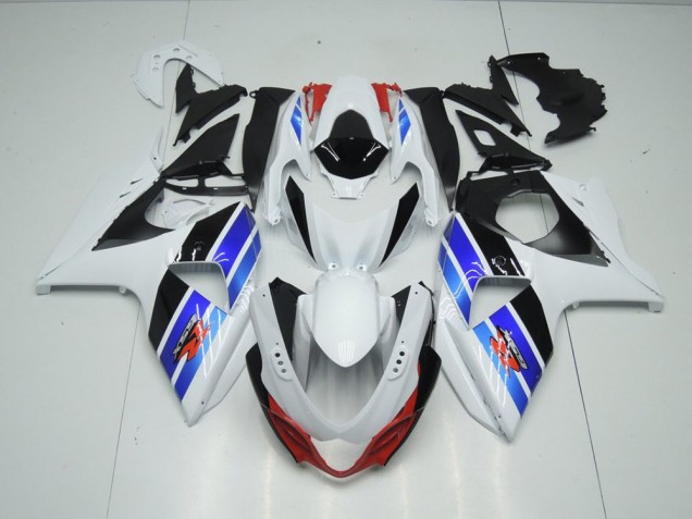 Blanc Bleu Noir Carénage Moto GSXR 1000 K9 09-16 Blanc Bleu Noir Carénage Moto GSXR 1000 K9 09-16