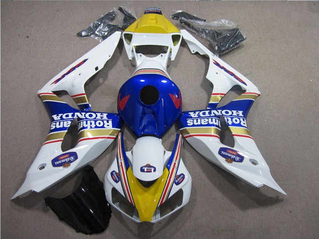 Blanc Bleu Rothmans Carénage Moto CBR 1000 RR 06-07 Blanc Bleu Rothmans Carénage Moto CBR 1000 RR 06-07