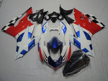 Blanc Bleu Rouge Carénage Moto Ducati 1199 11-14