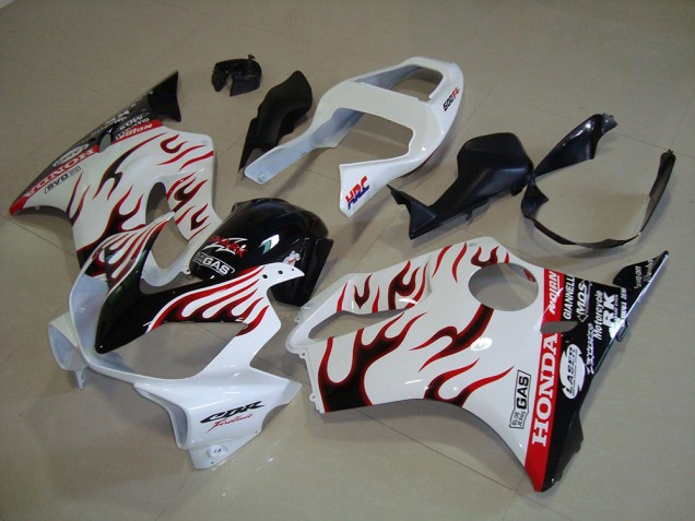 Blanc Flamme Carénage Moto CBR 600 F4i 01-03 Blanc Flamme Carénage Moto CBR 600 F4i 01-03