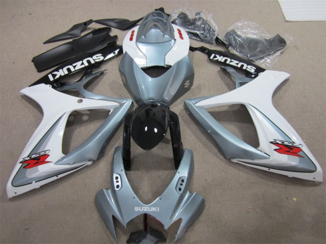 Blanc Gris Carénage Moto GSXR 600 K6 06-07