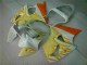 Blanc Jaune Flamme Carénage Moto ZX6R 00-02