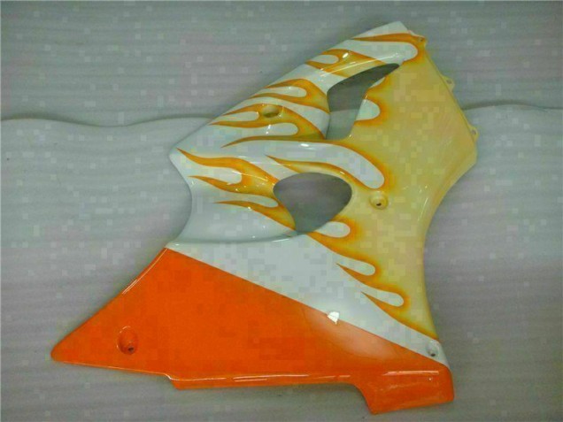 Blanc Jaune Flamme Carénage Moto ZX6R 00-02