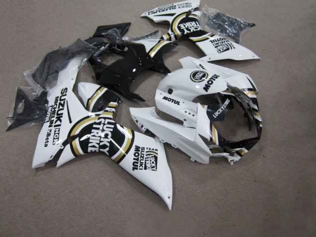 Blanc Lucky Strike Noir Motul Carénage Moto GSXR 750 K11 11-24