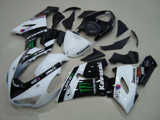 Blanc Monster Carénage Moto ZX6R 05-06 Blanc Monster Carénage Moto ZX6R 05-06