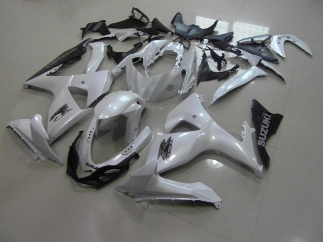 Blanc Nacré et Noir Carénage Moto GSXR 1000 K9 09-16 Blanc Nacré et Noir Carénage Moto GSXR 1000 K9 09-16