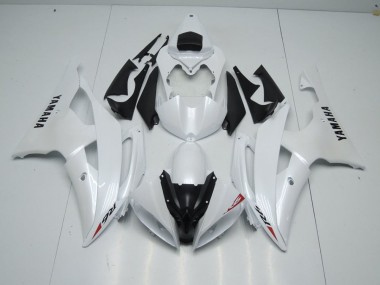 Blanc Nacré et Rouge Décalque Carénage Moto R6 08-16