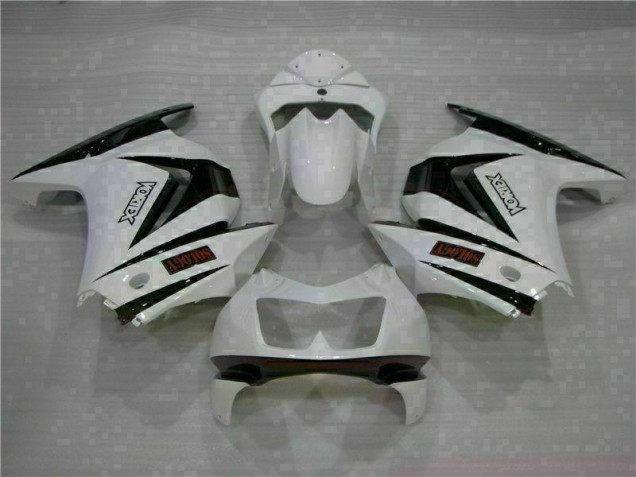 Blanc Noir Carénage Moto EX250 08-12