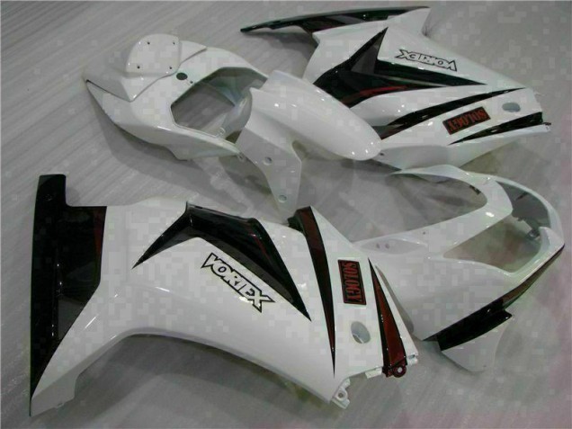 Blanc Noir Carénage Moto EX250 08-12