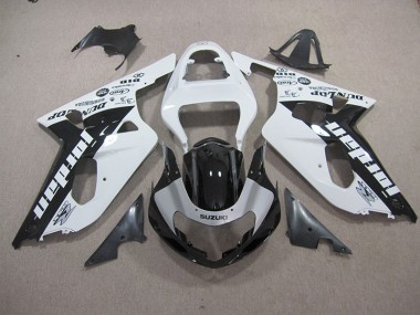 Blanc Noir Carénage Moto GSXR 600 K1 K2 K3 01-03