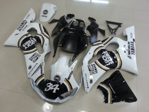 Blanc Noir Carénage Moto R6 98-02 Blanc Noir Carénage Moto R6 98-02