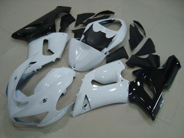 Blanc Noir Carénage Moto ZX6R 05-06 Blanc Noir Carénage Moto ZX6R 05-06