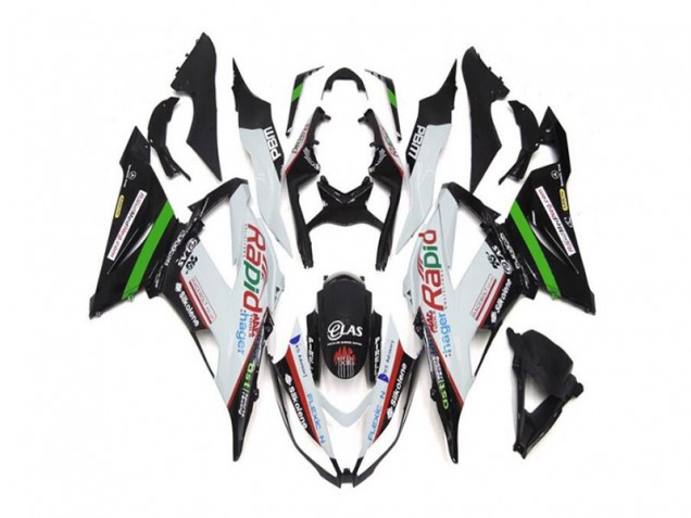 Blanc Noir Carénage Moto ZX6R 13-18