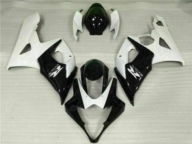 Blanc Noir Carénages Moto GSXR 1000 K5 05-06 Blanc Noir Carénages Moto GSXR 1000 K5 05-06