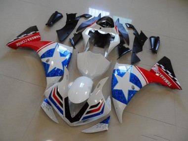Blanc Noir Ducati Star Carénage Moto R1 12-14